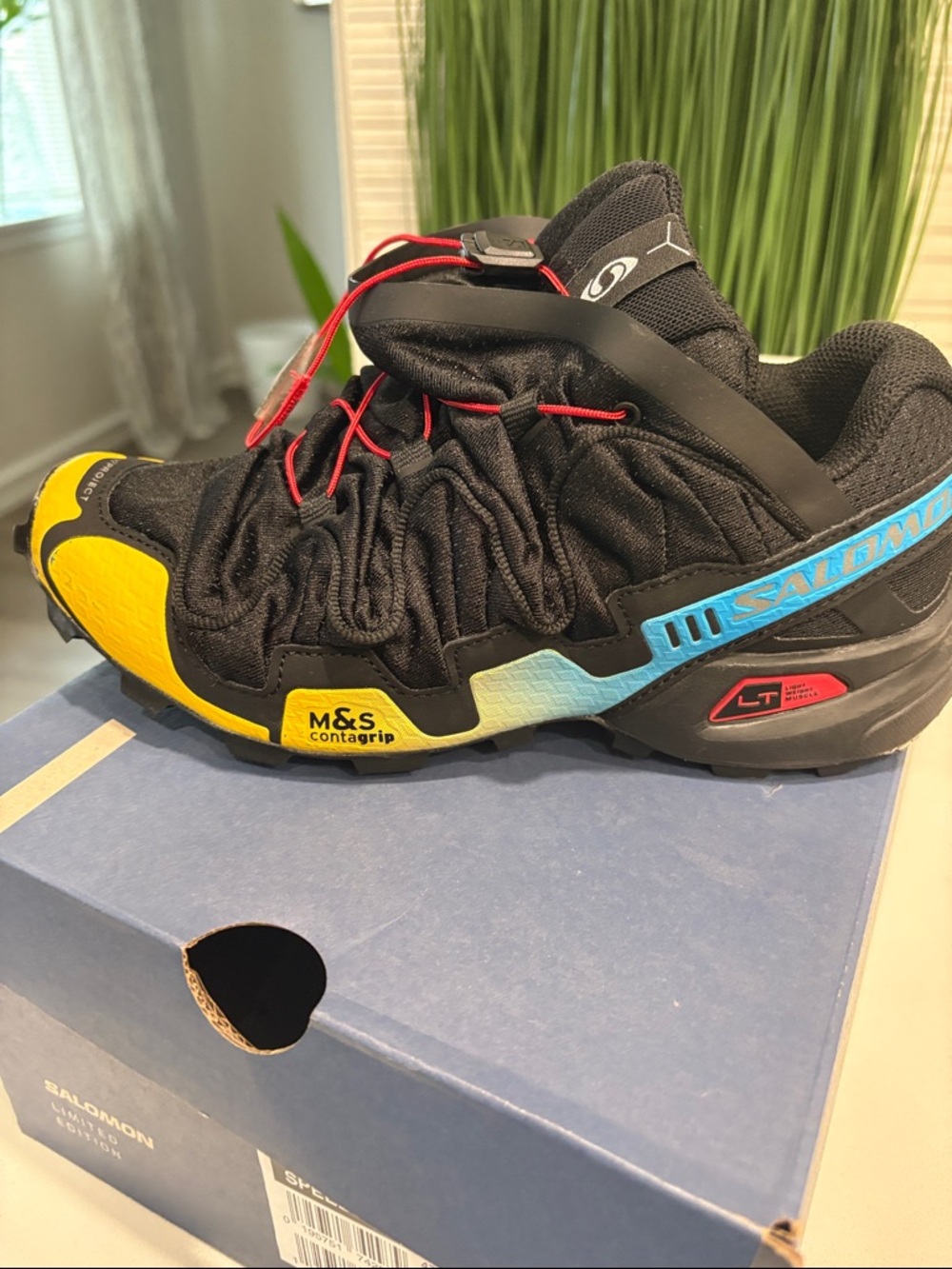 Salomon Speedcross 3V Project Trail Shoes - Black & Yellow - Picture 13 of 16